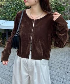 Kastane ベロアチュール2WAYカーディガンのサムネイル