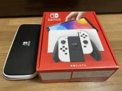 Switch本体有機EL JCホワイト+sdカード128GB+画面保護+ケース付のサムネイル