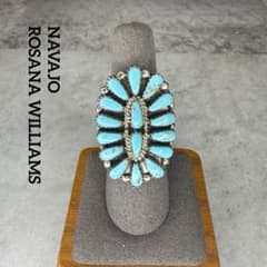 NAVAJO ROSANA WILLIAMS 터키석 클러스터링 13호