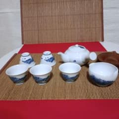 山水画 茶器セット 急須 湯呑み 5客のサムネイル