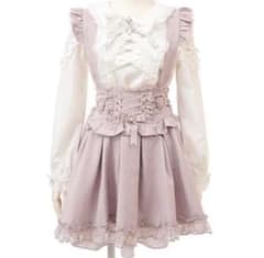 LIZLISA レースアップハートカシュクールスカート ピンクのサムネイル