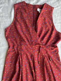 70sヨーロッパ古着 vintageフランスアンティーク 花柄ノースリーブ 