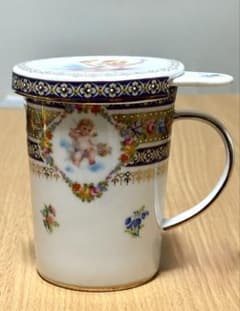 美品 ♡ ROYAL ARDEN 蓋茶こし付 エンジェル マグカップのサムネイル