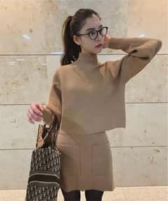 新木優子着★ZARAニットセットアップ(トップス＆スカート)のサムネイル