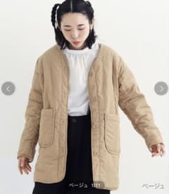 merlot キルティング×ボア コートのサムネイル
