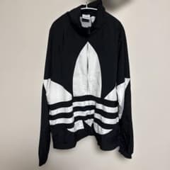 adidas ナイロンジャケット ブラック ビッグロゴ 4XOのサムネイル