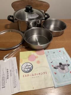 ryuri 不思議な蒸気鍋 両手鍋　レシピ付き ryuri様専用 不思議な蒸気鍋 両手鍋 レシピ付き - メルカリ