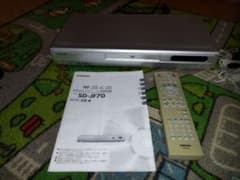 ジャンク品 東芝 DVDプレーヤー SD-JF70 取扱説明書・リモコン付き