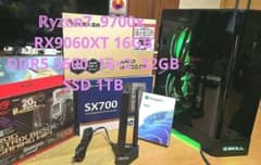 小型ゲーミングPC 9700x 9060xt16gb 32gb 1tb - メルカリ