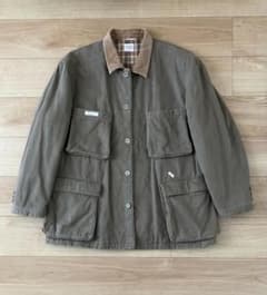 papas カバーオール　ジャケット　M ライトグレー　春カラー PAPAS パパス 裏チェック コットン カバーオール ジャケット M - メルカリ