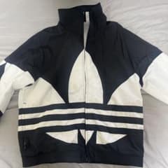 adidas ナイロンジャケット Mサイズ ブラック/ホワイトのサムネイル