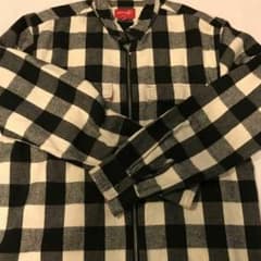 Supreme buffalo plaid flannel zip shirtのサムネイル