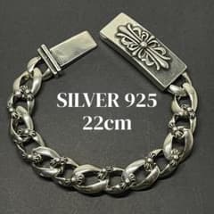 フローラルクロス ブレスレット シルバー925 バングル チェーン - メルカリ