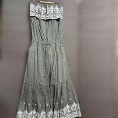 Liz Lisa Doll embroidered olive green all-in-one