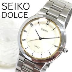 稼働/新品電池 SEIKO Dolce クォーツ 腕時計 ラウンド アイボリー 