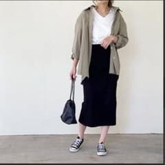 美品【UNIQLO】2枚セット リブタイトロングスカート スリットのサムネイル