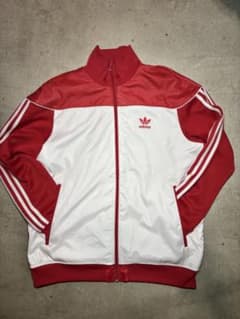 美品 adidas トラックジャケット 赤白 L 2014年製 トレフォイルのサムネイル