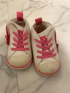Converse ホワイト/ピンク スニーカー 12.5センチのサムネイル