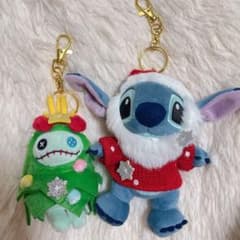 美品 DisneyStore クリスマス2024 プラッシュキーチェーン