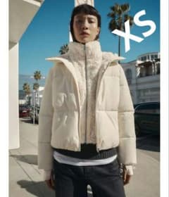 ZARA フェイクシープスキンフード付き撥水ウィンドブレーカーアノラック M ☆ZARA☆シープスキンフード付き撥水ウィンドブレーカーアノラック