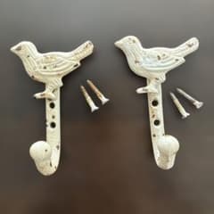 鳥モチーフ ウォールフック 2個セット シャビーシック - メルカリ