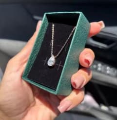 可愛い×上品】1ctモアサナイト×S925ネックレス 刻印&GRA鑑定書付き 