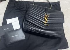 SAINT LAURENT スルピス Vステッチ チェーンショルダーバッグ - メルカリ