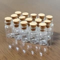 ガラス ミニチュア 小物 ボトル コルク 瓶 15個セットのサムネイル