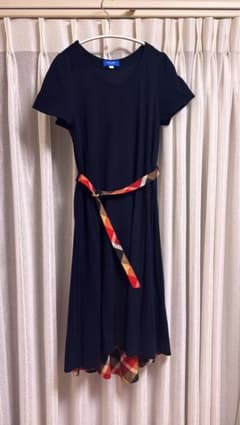 中古】BLUE LABEL クレストブリッジ チェック柄ベルト付きワンピース 