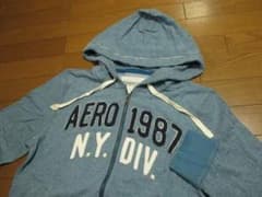 新品★AEROPOSTALEエアロポステール ジップパーカー S青 004のサムネイル