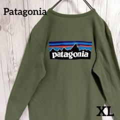 パタゴニア ロンT 長袖シャツ カットソー XL グリーン緑 バック