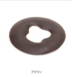 【フェイスマット】 シリコン ジェル クッション エステ 枕 丸型 ブラウンのサムネイル