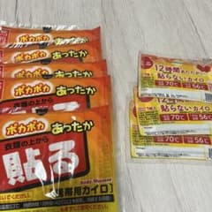 ポカポカあったか 貼るカイロ 貼らないカイロ セットのサムネイル