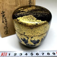 茶道具　蒔絵師　宗祥作　高台寺蒔絵　棗　共箱　V　9174 茶道具 蒔絵師 宗祥作 高台寺蒔絵 棗 共箱 V 9174