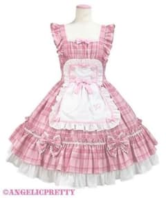 angelic pretty Sugaryタータンチェックジャンパースカート - メルカリ