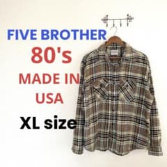 FIVE BROTHER ファイブブラザー 80sフランネルネルシャツ ヘビネル ファイブブラザー 80sヘビーネルシャツ ヘビネル タータンチェックUSA