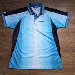 バタフライButterfly 卓球ドライ素材 ポロシャツ 青黒　Mくらい