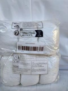 100% Cashmere 毛糸 ホワイト 6玉セットのサムネイル