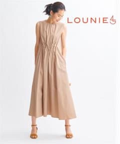 LOUNIE】ウエストタックバックシャンワンピース L ベージュ 美品