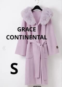 【美品】マンテコ&グレースコンチネンタル、フードリバーコート リアルファー 美品】グレースコンチネンタル、フードリバーコート リアルファーマン