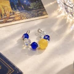 ブルー×イエロー イヤーカフ [ハンドメイド]のサムネイル