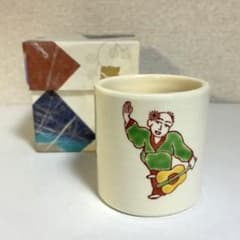京焼 清水焼 三代 加藤利昇 色絵唐子 湯呑 豆茶碗 蓋置 縁起物 利昇窯　e6のサムネイル