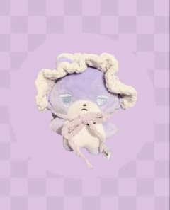 にじたうんヘッドドレス 服 ピンクパープル キラキラ毛糸 ねこ用 ふわふわフリルのサムネイル