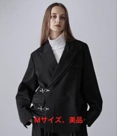 美品 CLEL プライムTRダブルラペルテーラードジャケット ブラック M