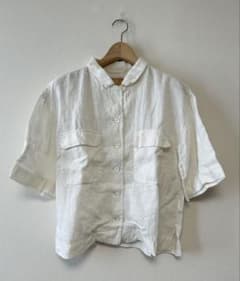 Nigel Cabourn/オープンカラーシャツ/size6/白/リネン - メルカリ