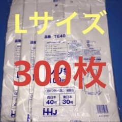 レジ袋乳白Lサイズ TE40 300枚枚入 390×480mm ビニール89 - 3