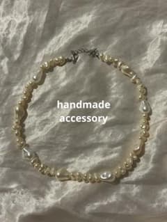 ハンドメイド　バロックパール ネックレス ホワイトのサムネイル