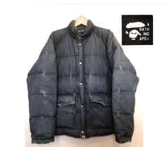 A BATHING APEアベイシングエイプデニムダウンジャケットL○BAPE 