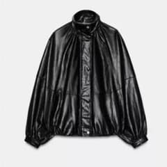 ZARA ZWCOLLECTION フェイクレザー ボンバージャケット ブラック