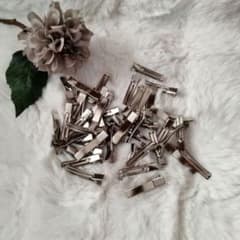 ❤残り１点❤手芸 ヘアクリップ ヘアピン 髪留め パーツ 金具シルバー50個